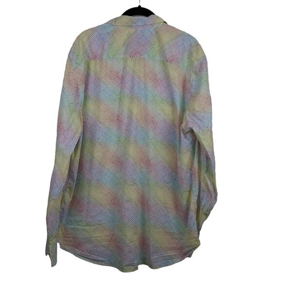 EUC‎ Robert Graham Long Sleeve Multicolor Geometric Print Button Down Size 2xl - Picture 3 of 10